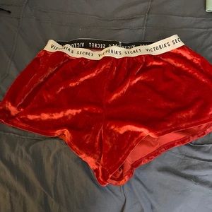 Victoria’s Secret red velvet boxer shorts